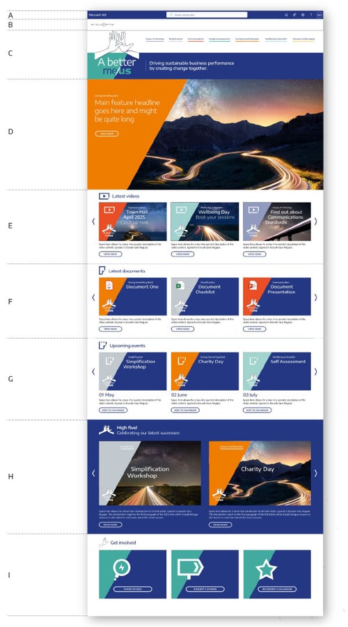 Stellantis UK Hub Sharepoint home page design