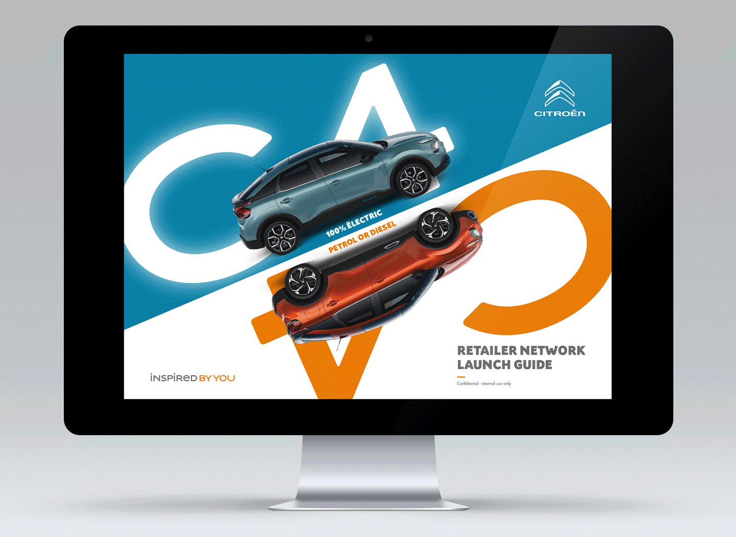 Animation of pages from Citroën C4 dealer launch guide