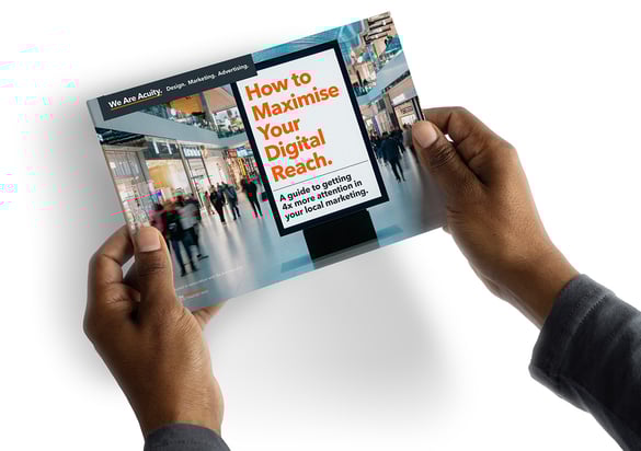 hands holding a guide book named: How to maximise Your Digital Reach