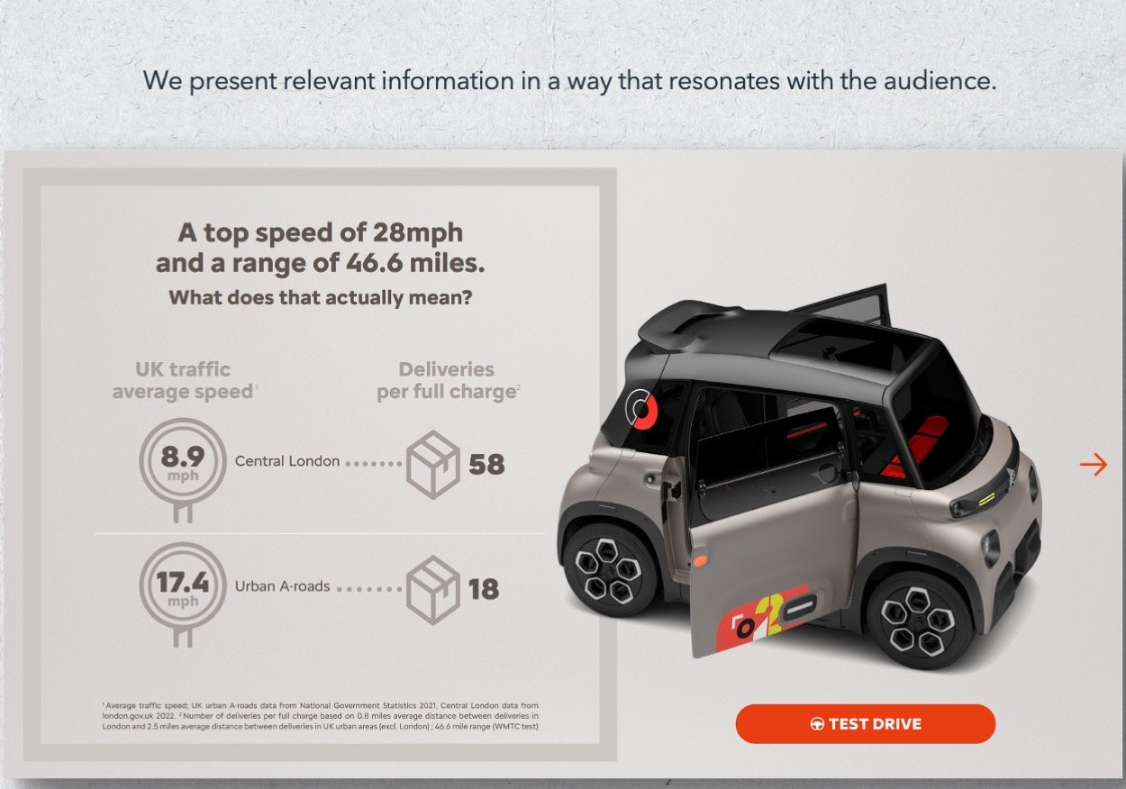 Example of relevant information