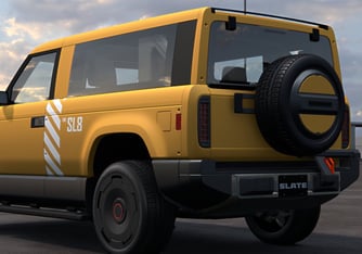 Rear angle of Slate SUV