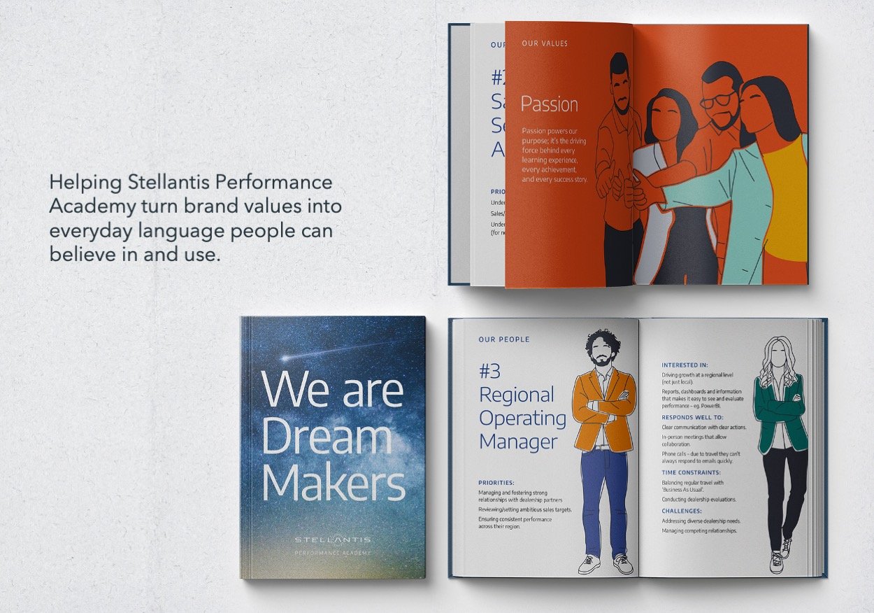 Helping Stellantis Performance Academy turn brand values into everyday language people can believe in and use