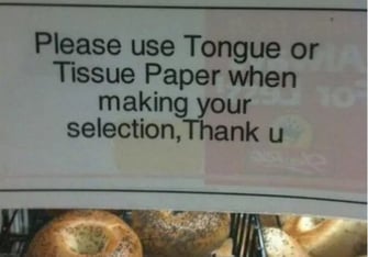 Please use tongue or tissue paper when making you selection, thank u