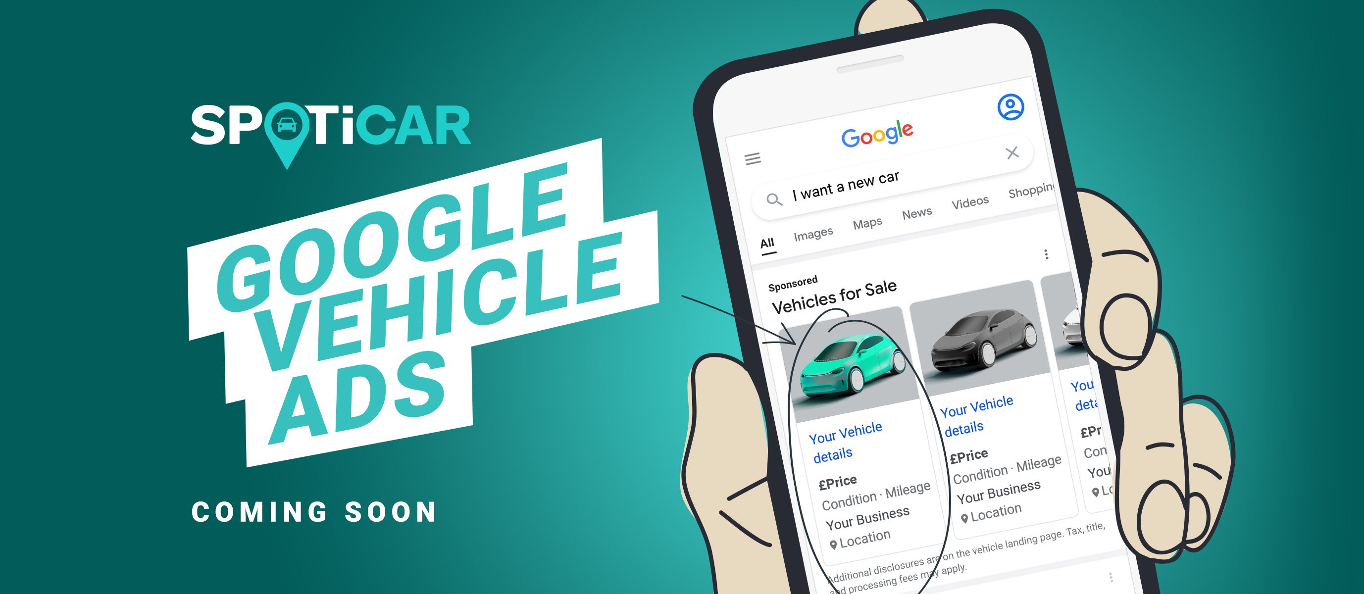 Google Vehicle Ads for SPOTiCAR retailers - coming soon