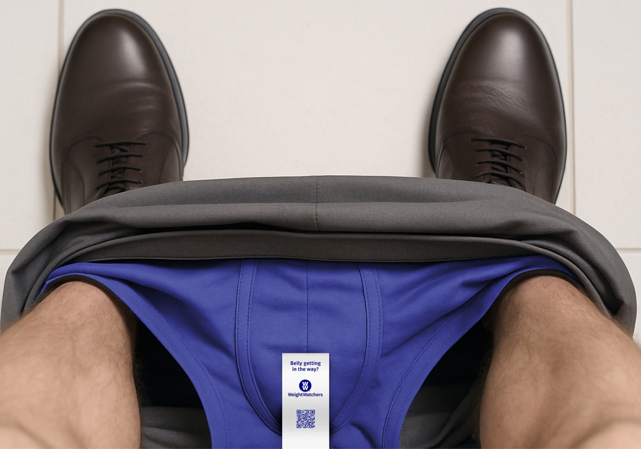 Concept for WeightWatchers to use underpants labels to reach prospects