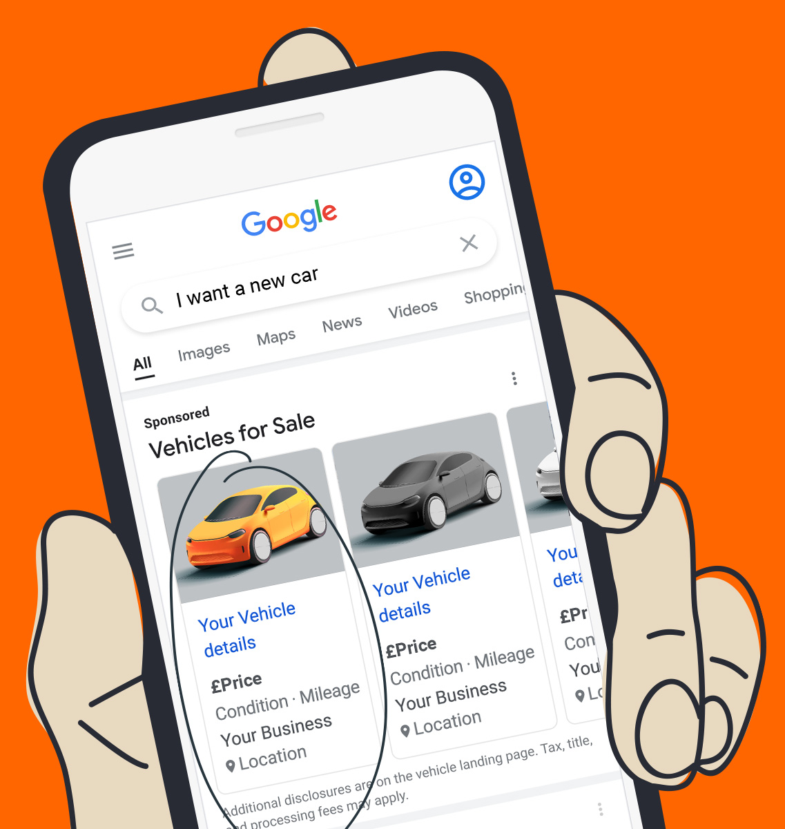 Google Vehicle Ads example