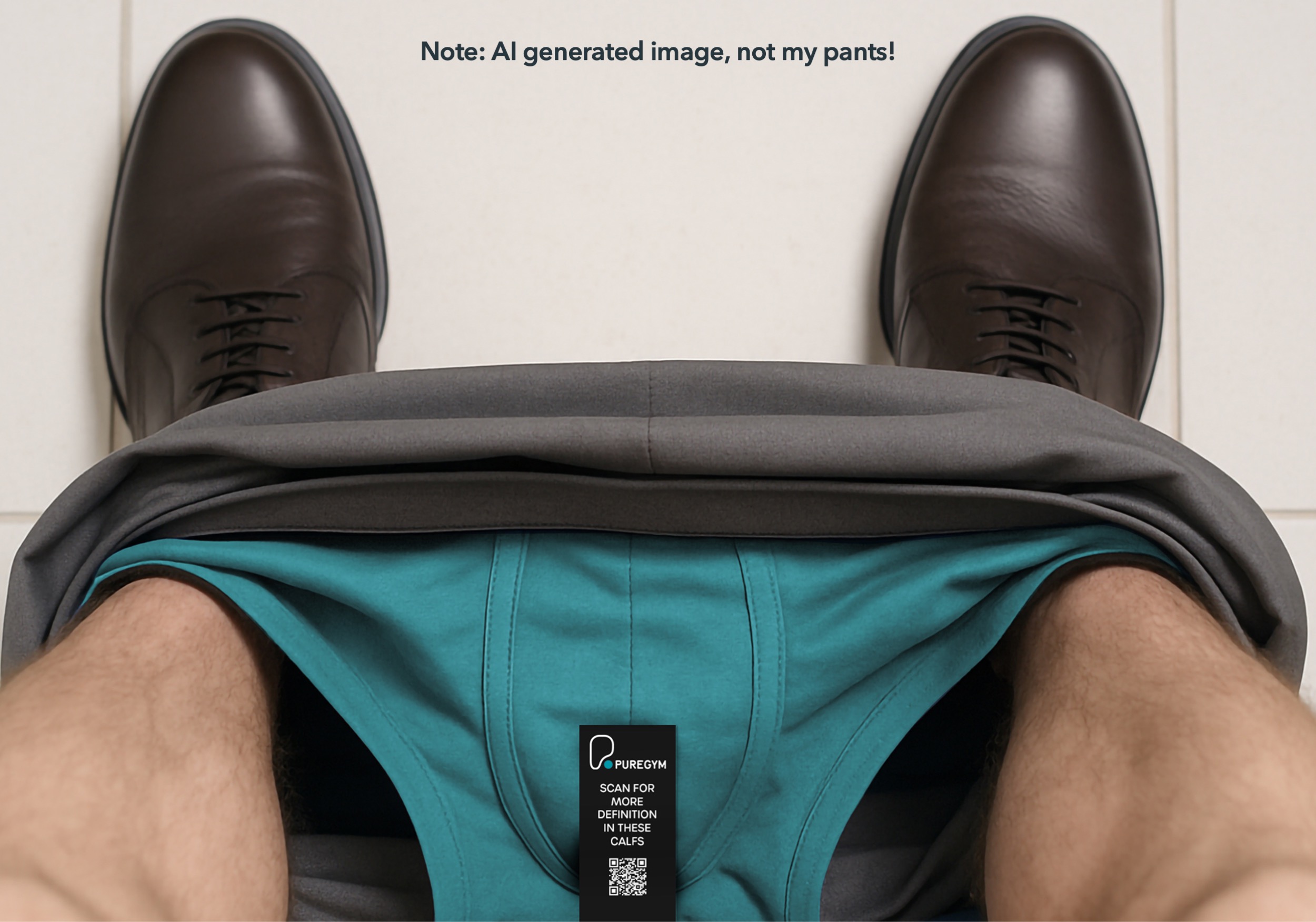Concept for PureGym to use underpants labels to reach prospects
