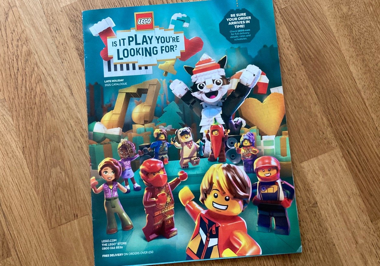Front cover of the Lego Late Holiday 2025 Catalogue