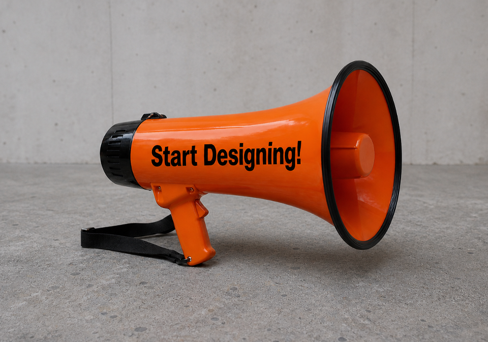 An orange Megaphone