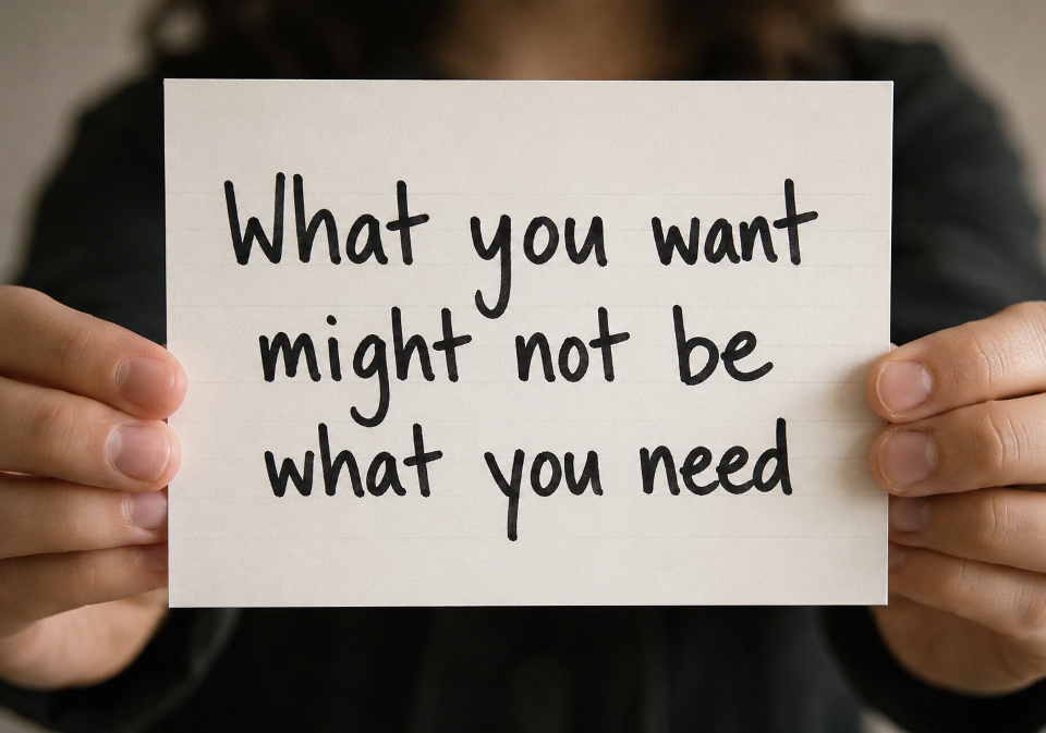 what you want might not be what you need